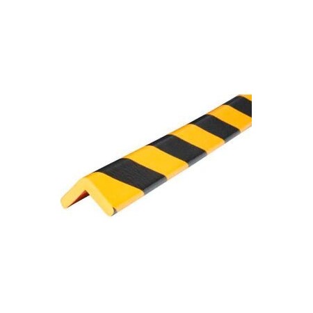 IRONGUARD Knuffi Corner Bumper Guard, Type H, 196-3/4"L x 1-7/8"W x 1-7/8"H, Black & Yellow, 60-6770 60-6770